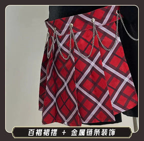 Shusheng-R Anime Riddle Cosplay Twisted-Wonderland Costume Halloween Carnival Fashion Uniform Accessories Prop Jacket Men Women Riddle Set