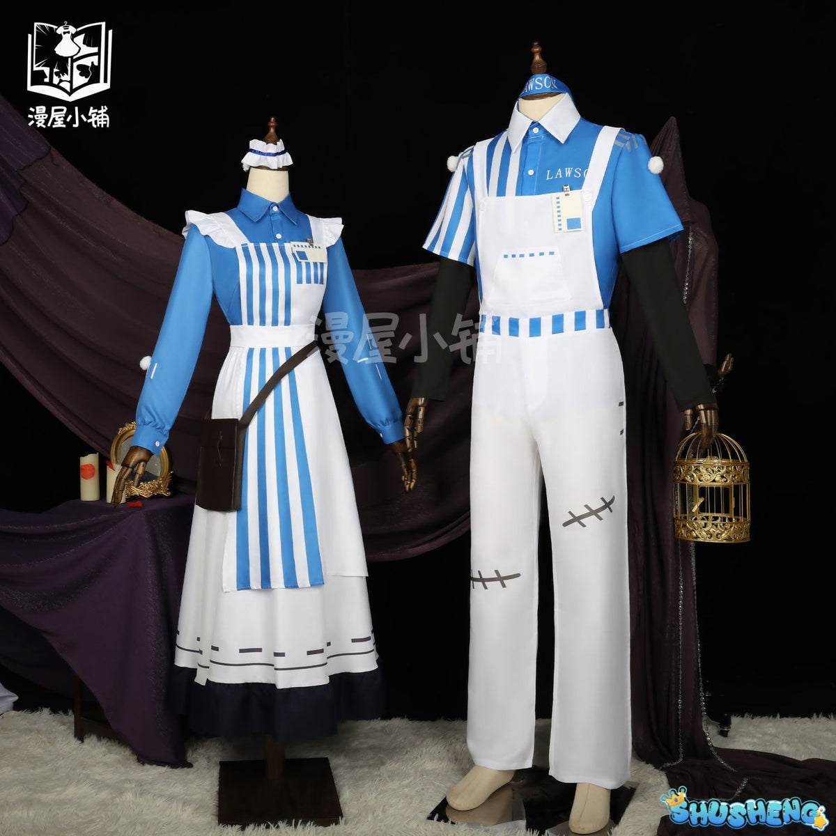 LAWSON Ada Mesmer Cosplay Anime Identity V Emil Cosplay Costume Maid Dress Uniform Halloween Party Role Play Outfit For Woman