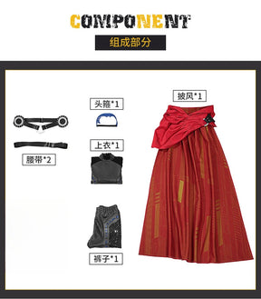 Movie Billy Kaplan Cosplay Agatha Cos All Along Costume Shoes Cloak hair accessories belts men fantasy Halloween party uniform