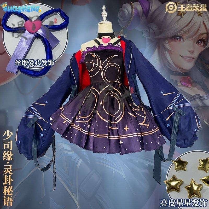 Game Honor of Kings Cos ShaoSiyuan Cosplay Costume Wig wide sleeves Sexy slim women Halloween