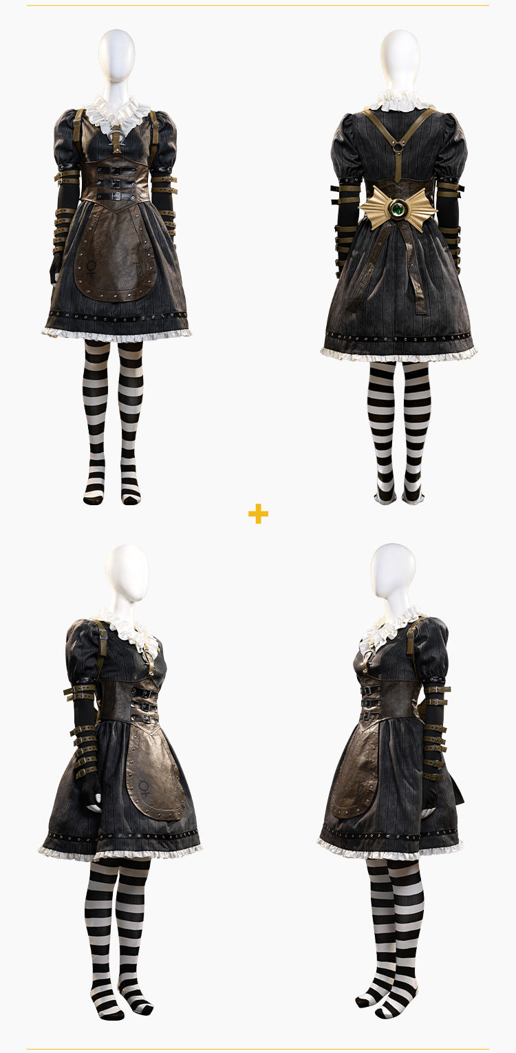 Alice Liddell Cosplay Costume Game Alice Madness Returns Costume New Version Steam Dress Victorian Dress Halloween Party Outfits