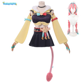 Hot Game Genshin Impact Varesa Cosplay Costume Anime Clothes Cute Dress for Women Girls Uniform Wig Shoes Halloween Role Party