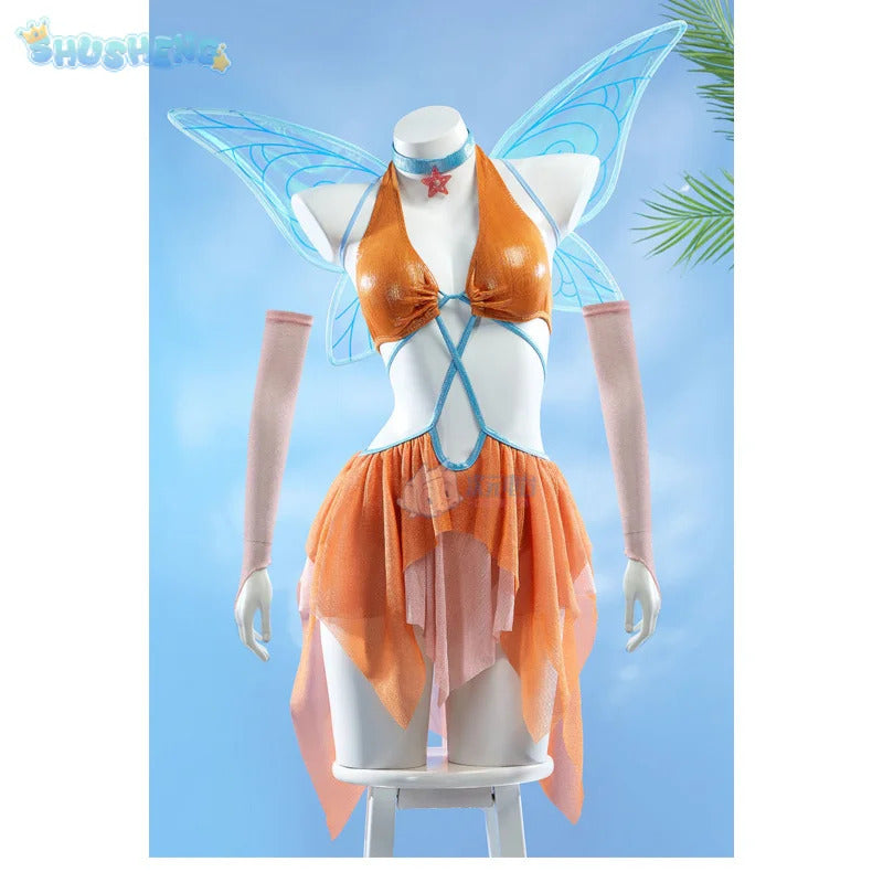 Movie Stella Cosplay Costume Halloween party sexy dress accessories prop set women beach sexy swimsuit Stella uniform