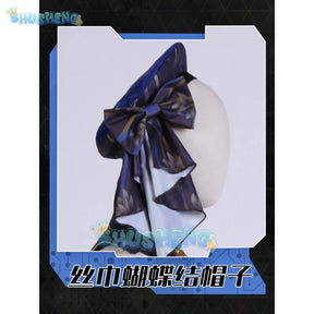 Yangyang cosplay costume wuthering waves game suit little blue hat unirom dress role play Halloween party outfit Women