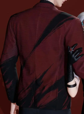 Love and Deepspace Sylus Cosplay Costume Dark Feather Red Suit Halloween Carnival Party Christmas Play Role Clothes Clothing