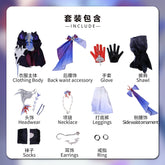 Honkai Helektra Cosplay Dress Honkai Star Rail Cosplay Helektra Costume Show Dresses Women Girl Uniform Halloween Party Outfit   Helektra cosplay wig  Helektra cosplay shoes
