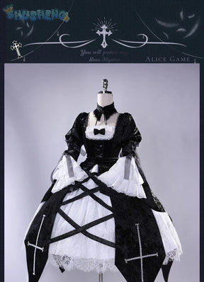 Anime Roses Maiden Cosplay Sui gin tou Mercury Lamp Costume Dark Gothic Lolita Dress High Quality Halloween Uniform Accessories