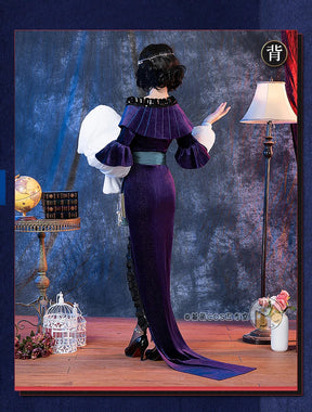 Game Reverse:1999 Tuesday Cosplay Christine costume Sexy Mature Purple Dress Accessories Halloween Ball Women New Uniform