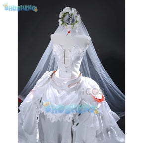 DARLING in the FRANXX Zero Two Cosplay Costume 02 Wedding Dress Uniform Halloween Carnival Party Christmas Play Role  Clothing