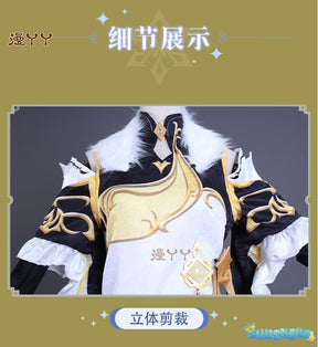 Ningguang Genshin Impact Cosplay Costume Wig Anime Game Ning Guang Cosplay Halloween Party Outfit for Women Girls