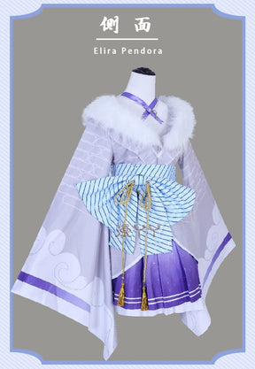Virtual YouTuber VTuber Elira Pendora NIJISANJI EN LazuLight Cosplay Costume Anime Sexy Woman Kimono Lolita Dress Halloween Suit
