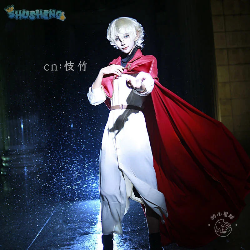 Identity Ⅴ Ithaqua  Night watchman Cosplay Primitive skin Costume Halloween Party Gothic Uniform Cloak Props Wig Woman Man Set