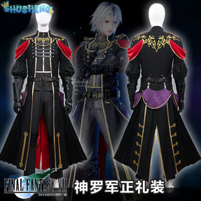 Final Sephiroth Cosplay Costume Shoes Fantasy Formal Wear Military Uniform Youth Handsome Uniform Suit Halloween Party Outfit