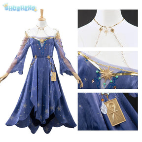 Shusheng-N Game Identity Ⅴ Ada Mesme  Psychologist Cosplay Costume Crown headwear glasses props wig dress set Halloween sexy purple uniform