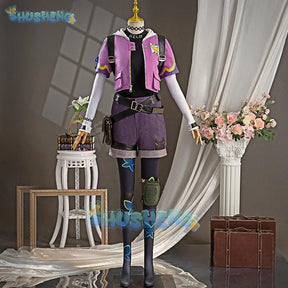 Clove Cosplay costume Game Valorant Cosplay【S-2XL 】 Shusheng Valorant Clove Cosplay Backpack Women Costume VALORANT Plus Size