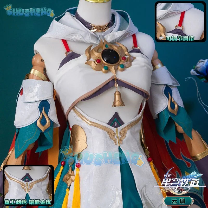 Yunli Cosplay Game Honkai: Star Rail Costume Sweet Elegant National Style Dress Halloween Party Role Play Clothing