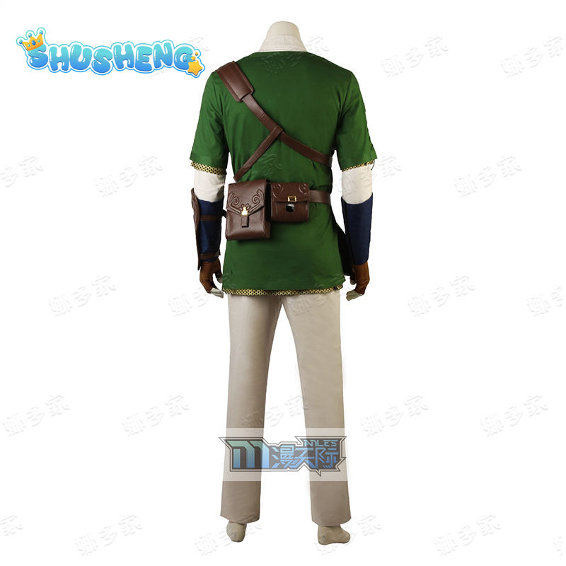 Game Twilight Princess Cosplay Costume Link Role-playing Battle Uniform Halloween Party Full Props With Hat Boots