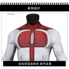 Halloween invincible cosplay jumpsuits Omni man costume superhero Nolan Grayson Zentai printing bodysuit with Cape