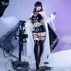 NIKKE：The Goddess of Victory Mihara Cosplay Costume Halloween Carnival Tie up black sexy jumpsuit accessories props uniform set