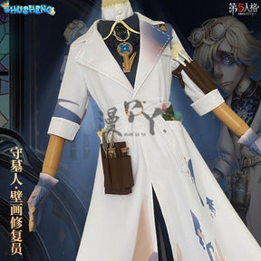 Identity V Andrew Kreiss Grave Keeper Purple Skin Mural Restorer Cosplay Costume Uniform Halloween Carnival Party Role Clothing
