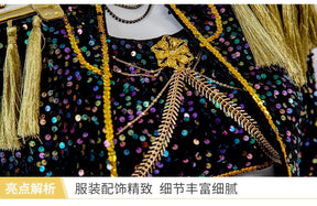 Anime KPop Demon Hunters Mira Cosplay Costume Black Gold Stage Outfit Huntrix Uniform Halloween Party Women Girls Carnival