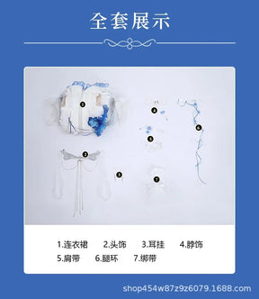 Game Path to Nowhere Hamel Cosplay Costume Sexy dress accessories leg rings props wig set Halloween women's Hamel New uniform
