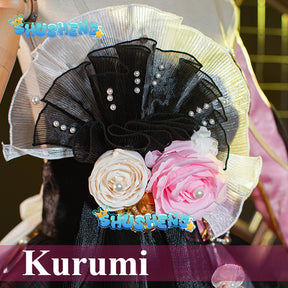 Game Naraka: Bladepoint Hu Tao Kurumi Exorcist Emperor Ji Cosplay Costume Black Pink Dress Lolita Woman Sexy Lovely Party Suit