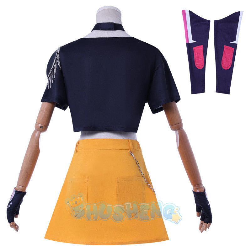 K-POP cosplay costume Cos Hunters Superstar Lumi Mira Zoe Cosplay Costume Anime KPop Demon Full Set Girl Group Suit Women Halloween Party Roleplay