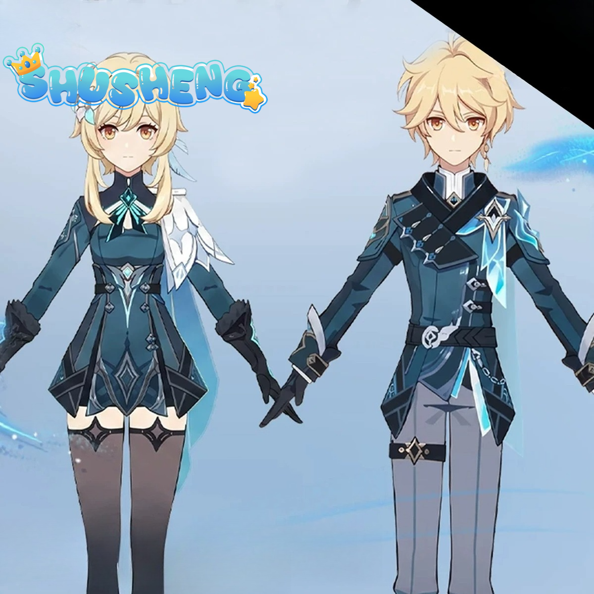 Traveler Aether Snezhnaya New fashion cosplay Game Cosplay Series: Genshin Impact Cosplay Aether Costume full set QQcos