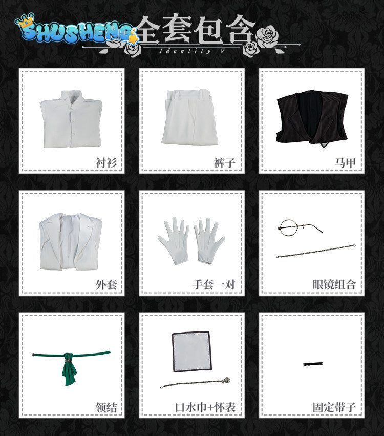 Game Cosplay Series:Identity V -Orpheus（Novelist）Cosplay Costume full set Shushengcos S-XL