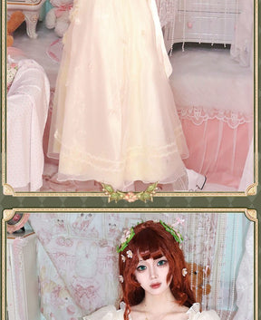 Eurydice Little Girl Cosplay Game Identity V Costume Girl Memory Alice Dress Headgear Wig Set Halloween Party Outfit Women