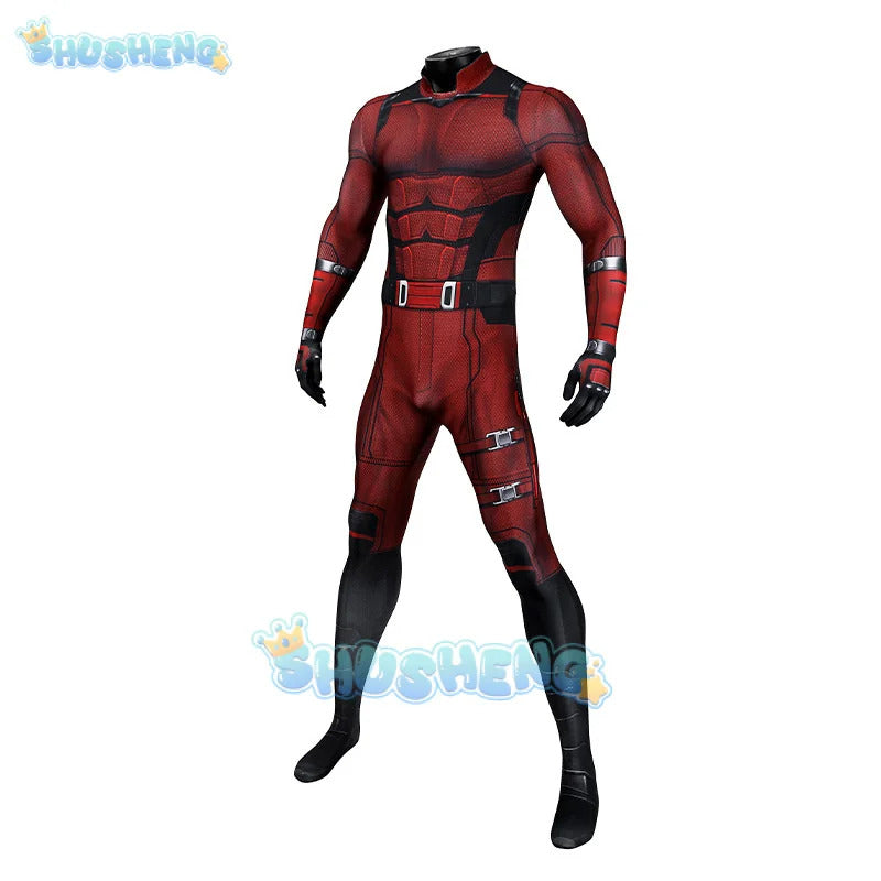 Daredevil‌ Cosplay Costume Jumpsuit Halloween Carnival Party Christmas Play Role Clothes Clothing for Men