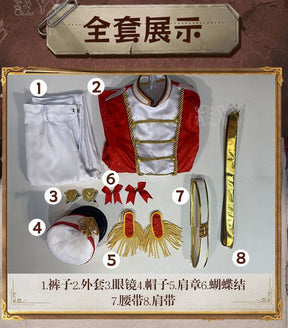 Identity V Cheerleader Cosplay Costume Glasses Collar Stockings Props For Women Girls Lily Barriere Carnival