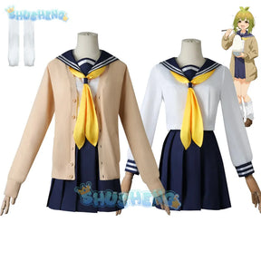 Anime My Deer Friend Nokotan Meme Bashame Cosplay Costume Wig Dress School Uniform JK Sailor Skirt Halloween Party Women Girls