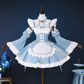 Anime Re:Zero Rem cosplay costume Halloween carnival Gothic dress Lolita Sweet dress accessories props girls Rem uniform set
