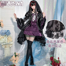 Akemi Homura Black Dress Anime Puella Magi Madoka Magica Cosplay Costume Lolita Dress Party Suit Halloween Uniform