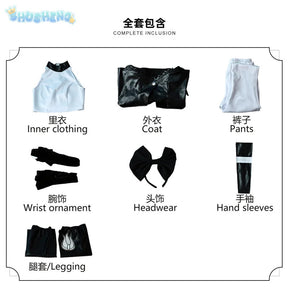Blake Belladonna Anime RWBY Cosplay Costume Black sexy leather jumpsuit prop accessory set Halloween party women's uniform