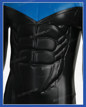 Shusheng-R Nightwing Dick Grayson Cosplay Costume 3D Jumpsuit Catsuit Zentai Man Halloween Party Bodysuit Shoes