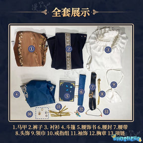 Game Identity Ⅴ Luchino Diruse Professor Cosplay Costume Poet New Skin Fashionable Uniform Man Halloween Party Suit
