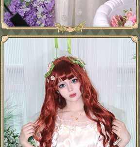Eurydice Little Girl Cosplay Game Identity V Costume Girl Memory Alice Dress Headgear Wig Set Halloween Party Outfit Women