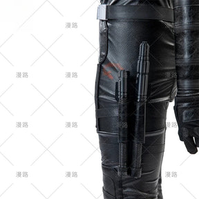 Superhero Matt Murdock Movie Daredevil 2 Cosplay Costume Halloween Men High Quality Leather Tight jumpsuit Gloves Props New Set