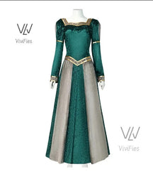 Anime Princess green dress Fiona dress Shrek cosplay costume Halloween fancy fantasy party suit roleplay for adult woman