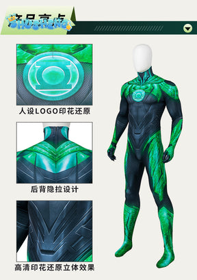 Green Lantern Cosplay Superhero 3D Printed Zentai Bodysuit Green Lantern Alan Scott Spandex Outfits Halloween Costume Adult