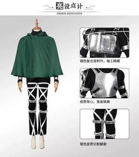 The Final Season Attack 4 Titan Cosplay Costume Anime Rivaille Mikasa AcKerman Shingeki No Kyojin Comiket party Woman Uniform