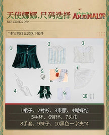 Anjo Nala Cosplay Reverse:1999 Nala Hari costume Ms. Kimberly Sexy Fish Tail Maid Dress Set Party Christmas Full Woman Uniform