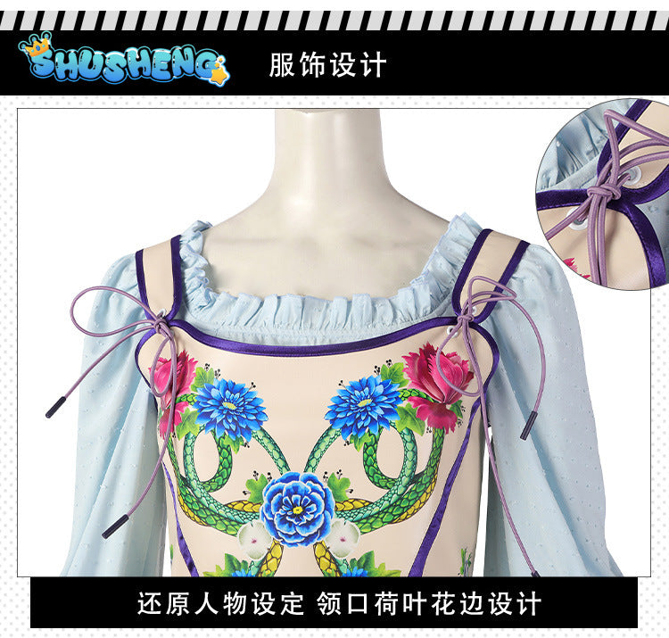 The Ballad of Songbirds and Snakes Lucy Costume Shirt Vest Skirt Dress Full Set Lucy Gray Baird Cosplay Outfits for Female