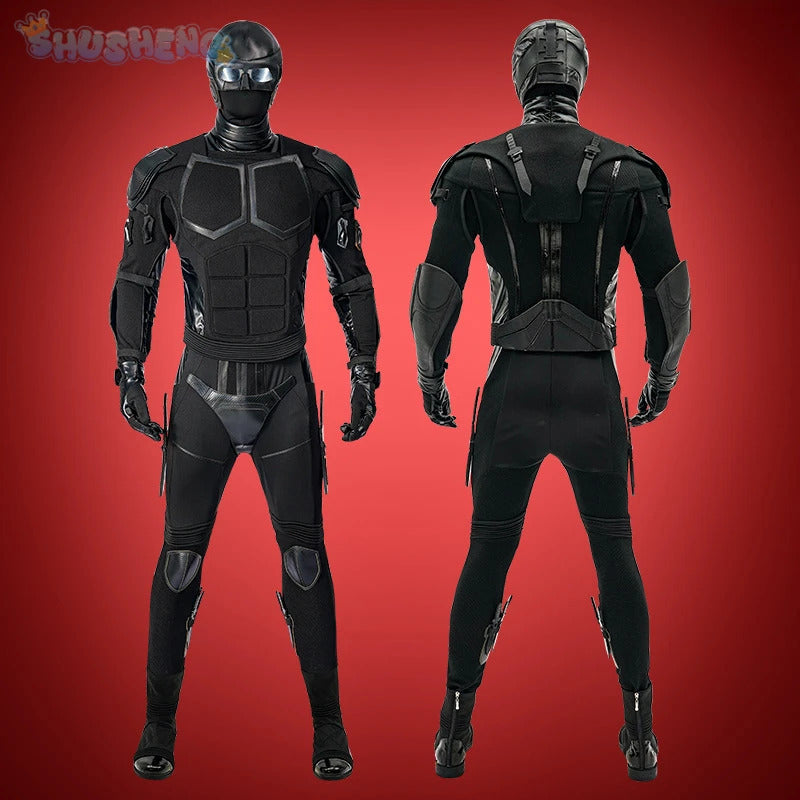The Boys Season 2 Black Noir Cosplay Costume Black Jumpsuit Halloween Carnival Superhero Battle Noir Outfit Adult Men Helmets