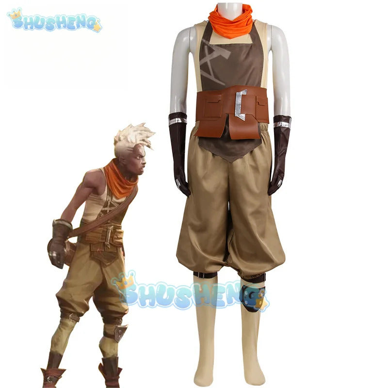 LoL Arcane Ekko Cosplay Costume The Boy Who Shattered Time Uniform Outfits Halloween Carnival Suit For Man And Women Shusheng
