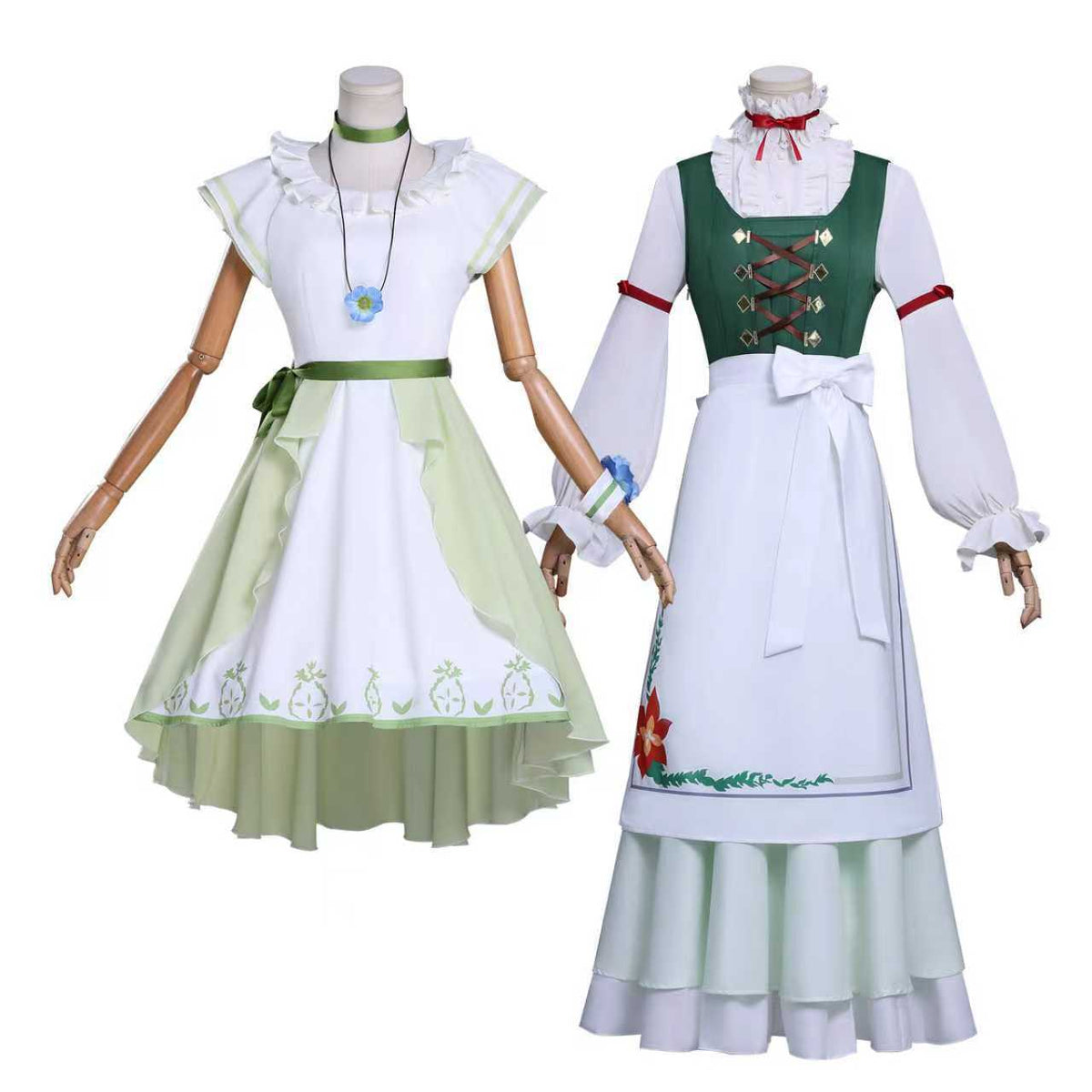 New Frieren Beyond Journey's End Stark Collaboration Cosplay Costume Wigs Dress Apron Full Set Halloween Anime Daily Outfit
