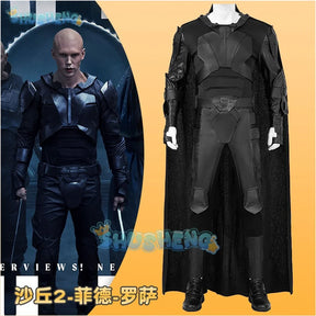 Fey-Rautha Cosplay Suit 2024 Movie Dune 2 Outfits Males Roleplay Adult Men Roleplay Cloak Set Boys Halloween Carnival Suit